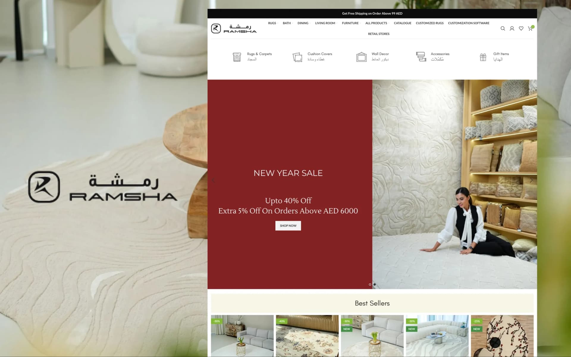 Scaling Luxury Rugs & Furniture E-Commerce Brand from AED 4.7K to 60K in under 2 months.