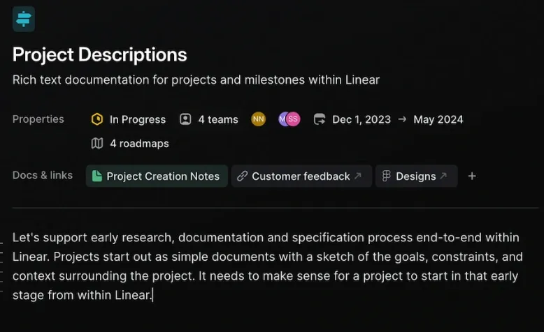 Linear Projects