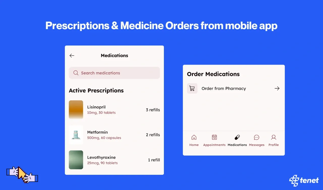 Prescriptions & Medicine Orders from mobile app