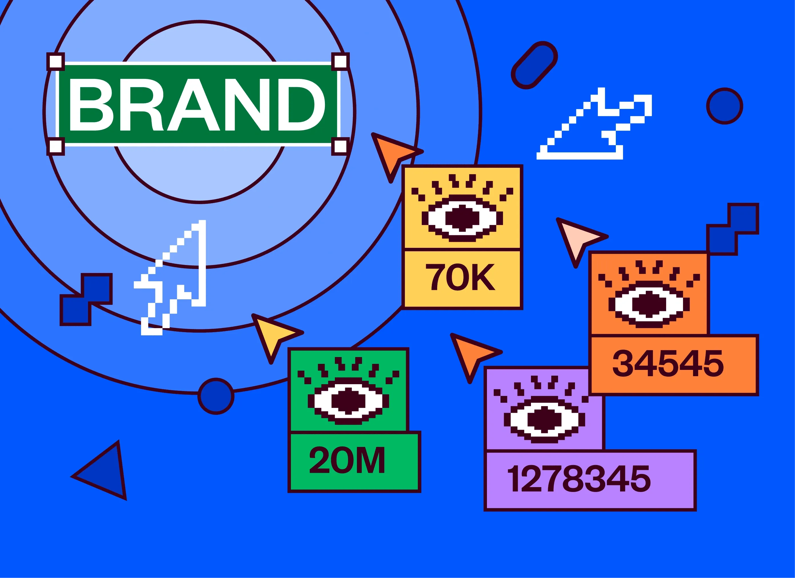 An infographic showing how our team helps in Brand Visibility