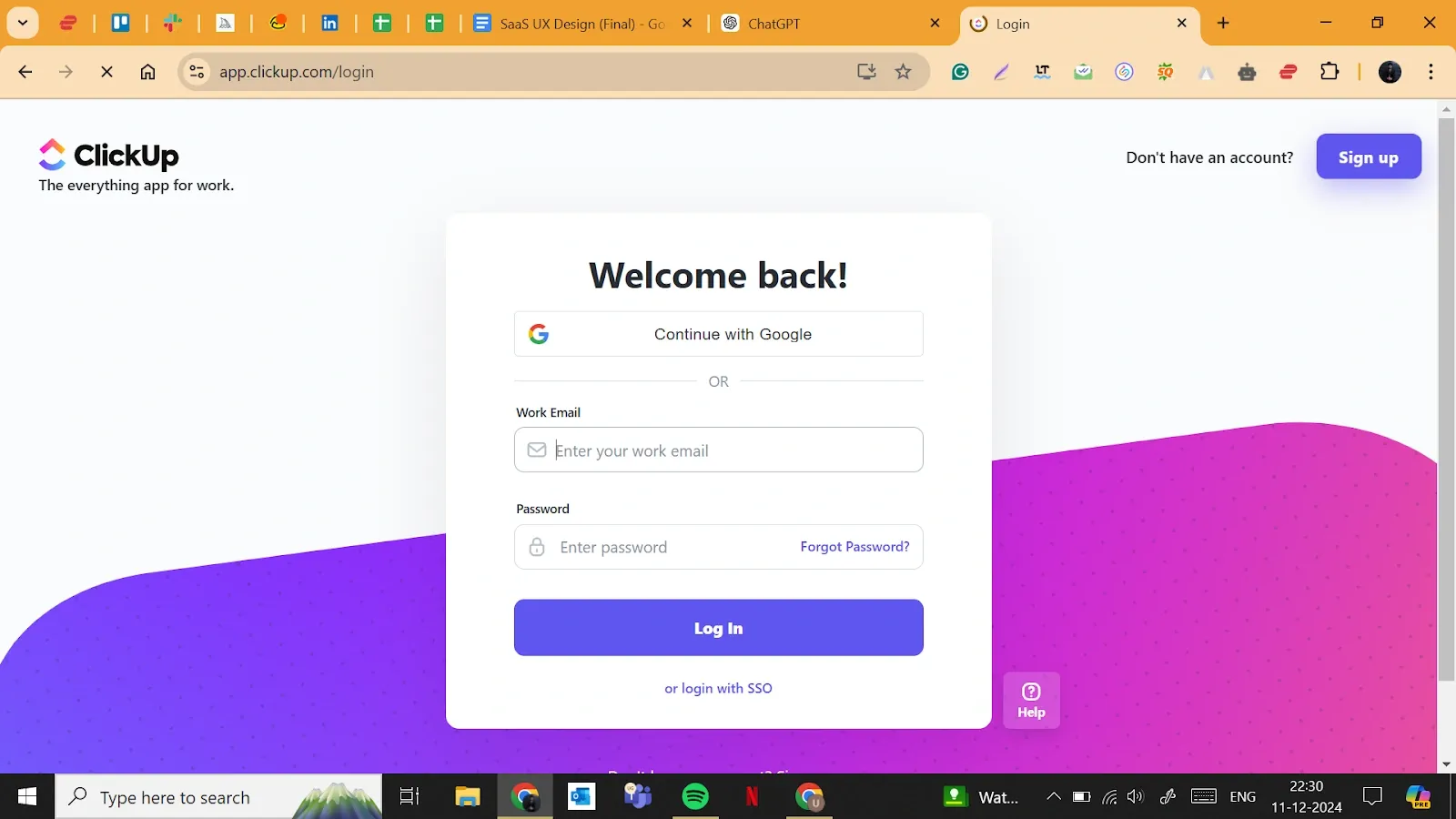clickup saas onboarding