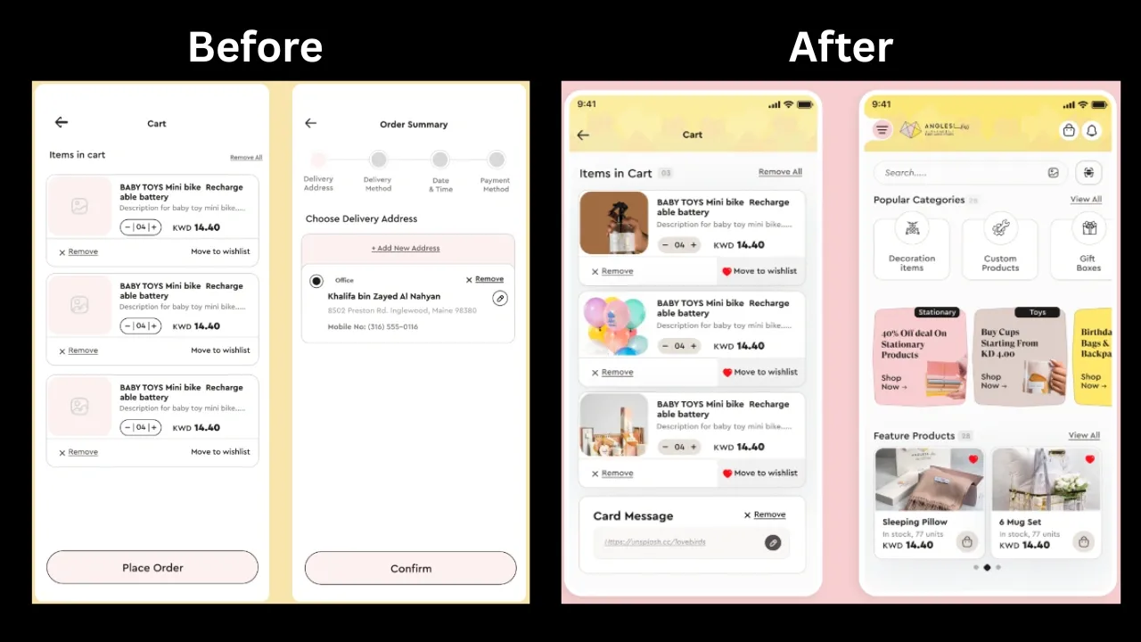 Tenet helped Angles with UI UX design