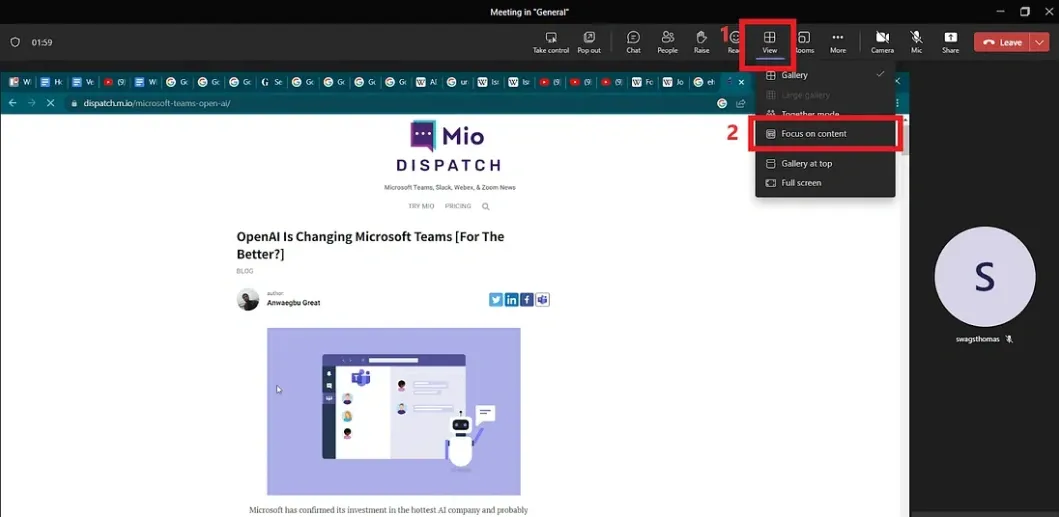 Microsoft Teams supports screen readers