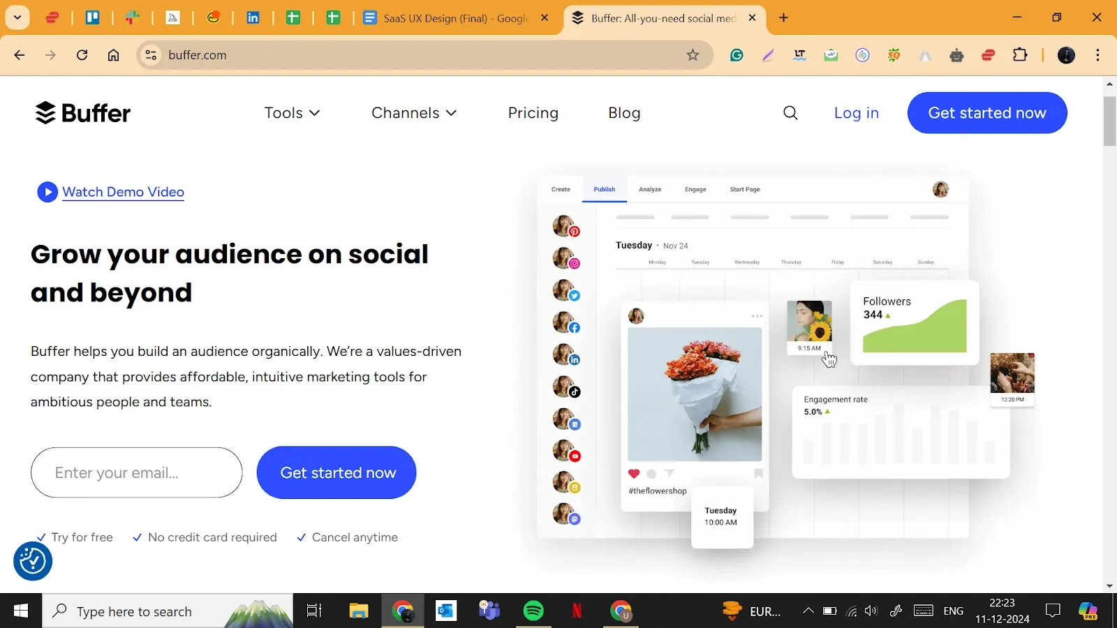 saas registration on buffer